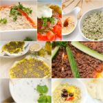 Arab Middle Eastern Food Collage Stock Photo