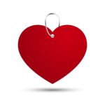  Love Heart With Hanging Design Stock Photo