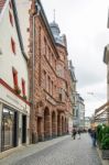 Typical Street Scene In Weimar Stock Photo