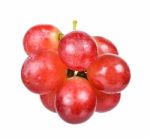 Red Grape Isolated On The White Background Stock Photo