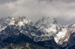 Scenic View Of The Grand Teton National Park Stock Photo