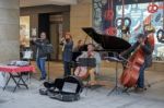 Street Musicians In Munich Stock Photo