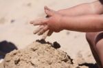 Playing In The Sand Stock Photo