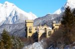 Seefeld Castle Covered In Snow Stock Photo