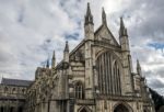 Exterior View Of Winchester Cathedral Stock Photo