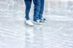 Boy And Girl Skate Stock Photo