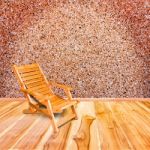 Wooden Deck Chair In Retro Style On Wooden Floor Interior With S Stock Photo