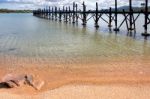 The Jetty At Hotel Cala Di Volpe Sardinia Stock Photo