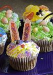 Plate Of Easter Cupcakes Stock Photo