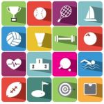 Sport And Finance Icon Set  Illustration  Stock Photo