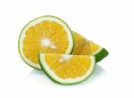 Citrus Sinensis Isolated On The White Background Stock Photo