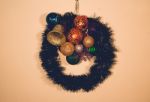 Christmas Wreath Background Stock Photo