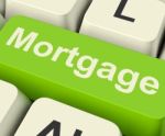 Mortgage Computer Key Stock Photo