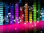 Music Background Means Rock Pop Or Classical Sounds
 Stock Photo