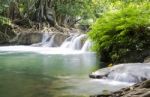 Deep Forest Waterfall In Saraburi, Thailand Stock Photo