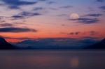 Lake Maggiore And Swiss Alps Stock Photo