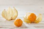 Cape Gooseberry Physalis Fruit Ground Cherry Organic Food Vegetabl Stock Photo