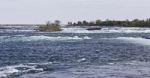 Beautiful Background With The River Right Before The Amazing Niagara Falls Stock Photo