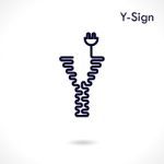 Creative Y- Letter Icon Abstract Logo Design  Template Stock Photo