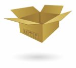 Cardboard Box Isolated Stock Photo