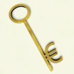 Key With Euro Sign Stock Photo