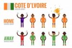 Cote D'ivoire Soccer Team Stock Photo