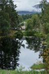 Pool Outside Inshriach Farm Near Insh Scotland Stock Photo