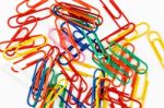 Colorful Paper Clips Stock Photo