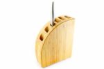 Bamboo Knife Block Stock Photo