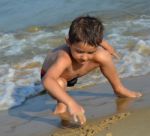 Drawing In The Sand Stock Photo