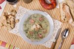 Traditional Portuguese Soup, Caldo Verde Stock Photo