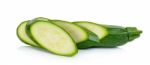 Zuchini Isolated On The White Background Stock Photo