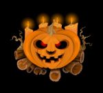 Cute Pumpkin Halloween Scene Stock Photo