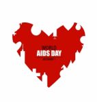 Aids Awareness Red Ribbon. World Aids Day Stock Photo