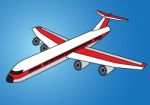 Illustration Of Flying Airplane Isolated- Illustration Stock Photo