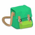 Isolated Of School Bag -  Illustration Stock Photo