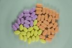 Vitamin C Tablets. Selective Focus Stock Photo