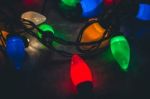 Christmas Lights Background Stock Photo