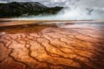 Grand Prismatic Spring Stock Photo