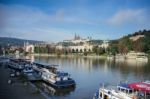 View From The Cechuv Bridge In Prague Stock Photo