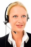 Woman With Headphone Stock Photo