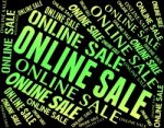 Online Sale Indicates World Wide Web And Words Stock Photo