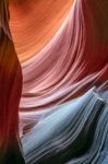 Sand Scoured Rocks In Lower Antelope Canyon Stock Photo