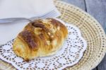 Almond Croissant Stock Photo