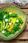 Fresh Avocado Salad Stock Photo