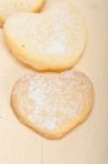 Heart Shaped Shortbread Valentine Cookies Stock Photo