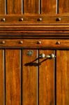 Abstract  Rusty   Closed Wood Door Olgiate Olona Varese Stock Photo