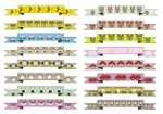 Cute Different Cartoon Style Ribbons Stock Photo