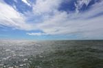 Sea Water Under A Blue Sky Stock Photo