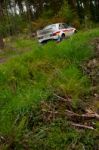 M. Sheedy Driving Ford Escort Stock Photo